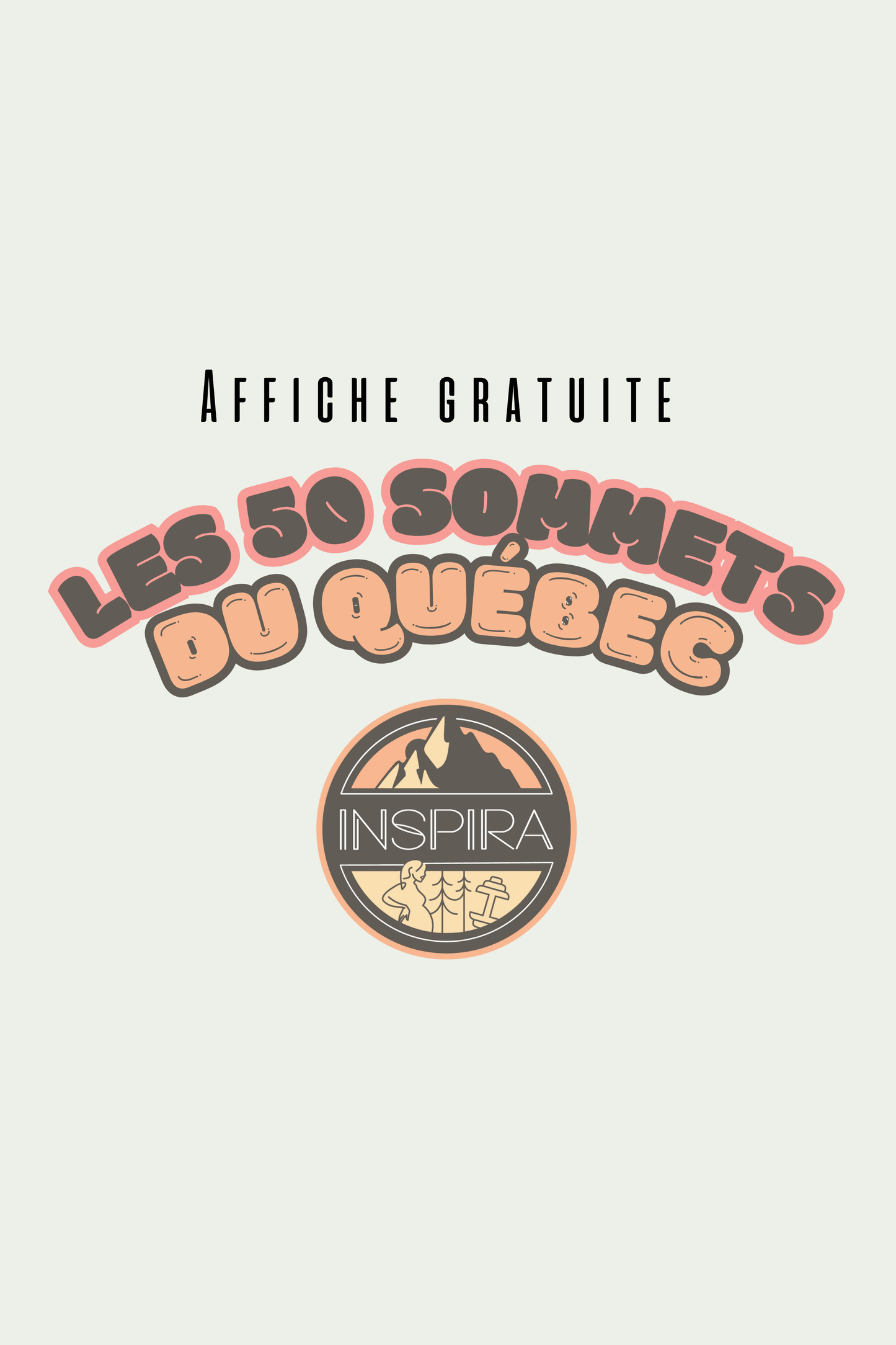 Affiche gratuite - Les 50 plus hauts sommets du Québec